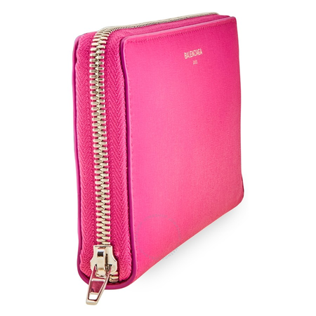 Balenciaga Ladies Zip Around Wallet Essential Pink Essential Ziparound 490625 DLK0N 5550