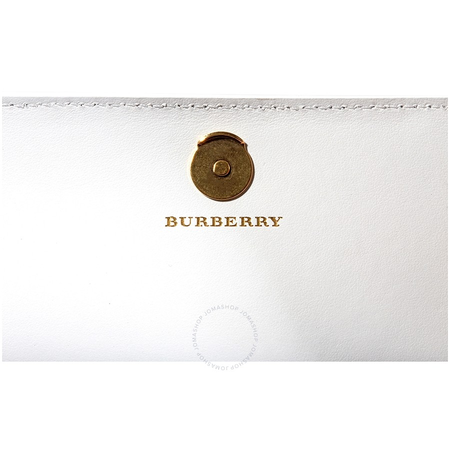 Burberry Ladies Leather Heymarket Checked Pattern Bag 4073426