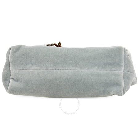Burberry Ladies Small Pin Clutch In Velvet in Grey/Blue 4076426