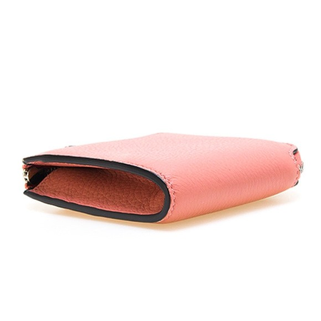 Burberry Ladies Supple/Goat Leather Dusty Pink Small Zips Wallet 4076663