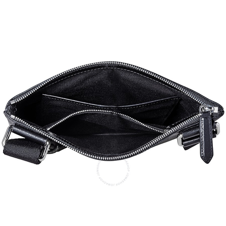 Burberry Men's Flat Crossbody bag London Check Charcoal Beckley Flat 4060086
