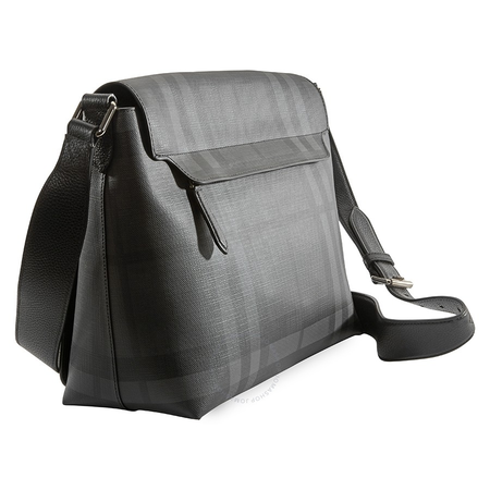 Burberry Burberry Men's Messenger bag London Check Charcoal/Black Medium Burleigh Messenger 4077389