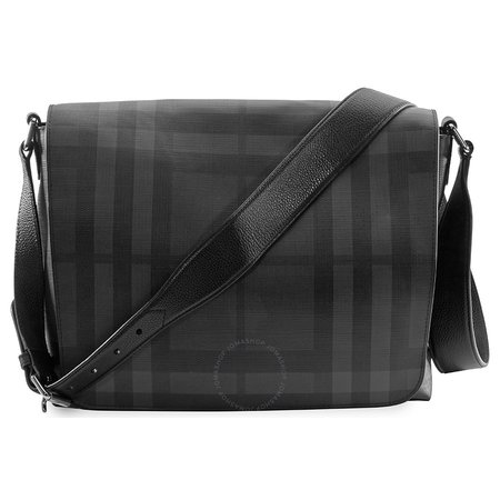 Burberry Burberry Men's Messenger bag London Check Charcoal/Black Medium Burleigh Messenger 4077389