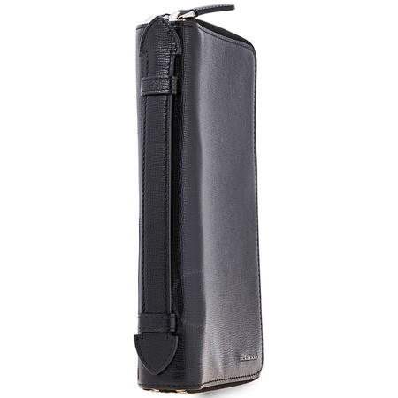 Burberry Men's Travel Organizer Wallet London Leather Wine Reeves 3997598