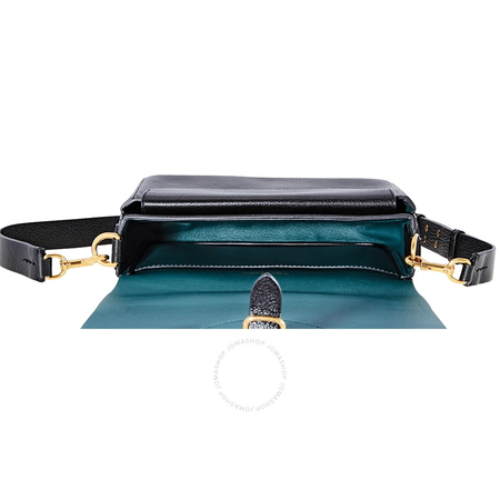 Burberry The Large Square Leather Satchel- Black 4073477