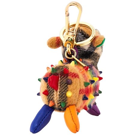 Burberry Wendy The Sheep Rainbow Vintage Check Charm- Multicolour/Antique Yellow 8003314