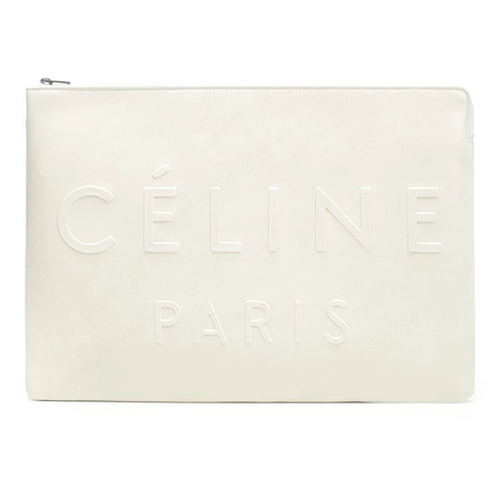 Celine Ladies Clutch bag Solo White Solo Mad In Ltr Lg Clutch Size One Size 109413B5J.01BC
