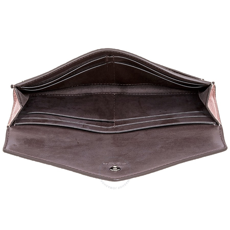 Coach Ladies Continental Wallet Leather Dusty Pink Hrt App 29985 BPDRO