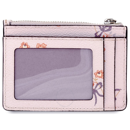 Coach Ladies Pouch bag Leather Ice Pink Flrl Bw Mini Id Skny 29872 SVNIX