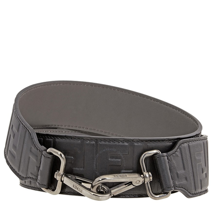 Fendi Men's Black Fd Logo Leather Strap 8AV079-A1R6-F11QT