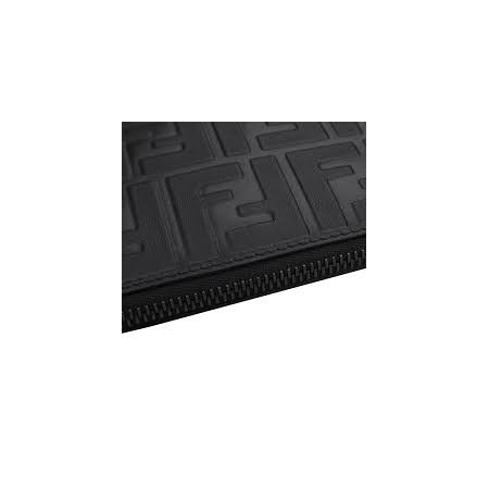 Fendi Fendi Men's Other MLeather Ff Black Fd Zucca Clutch 7N0078-A18A-F0SAJ