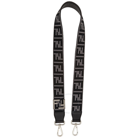 Fendi Men's Strap U Gray Fd Strap Ff Logo Canvas 8AV079-A4KM-F1497