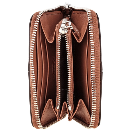 Tod's Ladies Zip Around Wallet Sella Brown/Black Anb Pf. Ziparnd Picc XAWANBAD200IYC208O