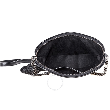 Saint Laurent Heart Leather Shoulder Bag- Black 5406940XB6D1000