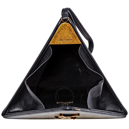 Saint Laurent Ladies Leather Pyramid Black Sl Pyramid Bag Leather 533469COP0W1000