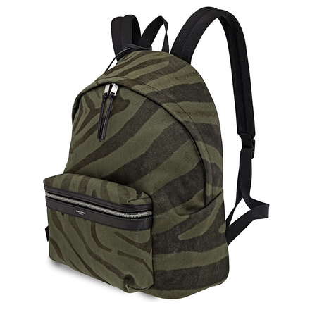 Saint Laurent YSL Men's Backpack City Dark Green Sl Bkpk W Check 5349679WM1F3372