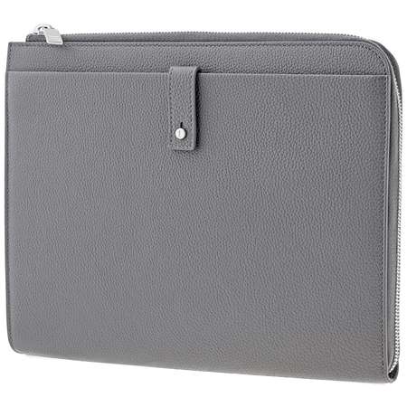 Saint Laurent YSL Men's Leather Dark Grey Sl Sdj Souple Small Pouch 507686DTI0E1112