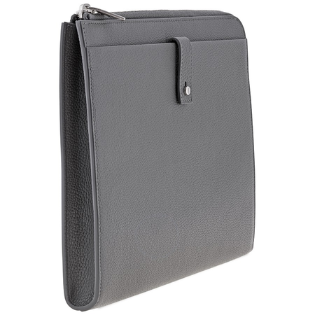 Saint Laurent YSL Men's Leather Dark Grey Sl Sdj Souple Small Pouch 507686DTI0E1112