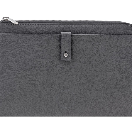 Saint Laurent YSL Men's Leather Dark Grey Sl Sdj Souple Small Pouch 507686DTI0E1112