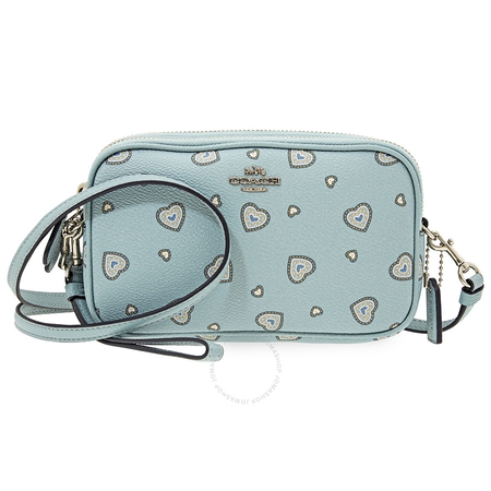 Coach Ladies Flat Crossbody Turquoise Wst Hrt Xbdy Cltch 29682 SVNQ3