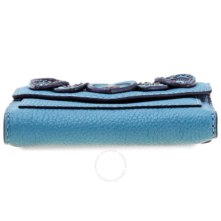 Coach Ladies Leather Chambray Blue Hrt App Sml Wall 29747 DKCMB