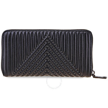 Coach Ladies Leather Coach 1941 Black Quilt W Riv Acc Zip 22940 BPBLK