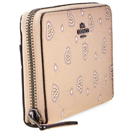Coach Ladies Zip Around Wallet Leather Beige Wst Hrt Acc Zip 29743 DKNQ1