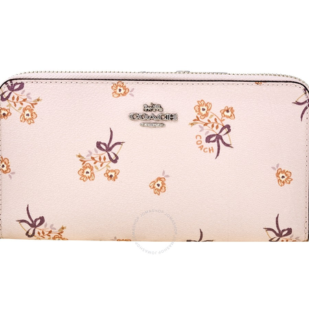 Coach Ladies Zip Around Wallet Leather Ice Pink Flrl Bw Acc Zip 29969 SVNIX