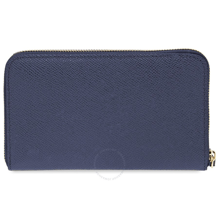 Coach Ladies Zip Around Wallet Leather Navy Co Med Zip Arnd 53981 LINAV