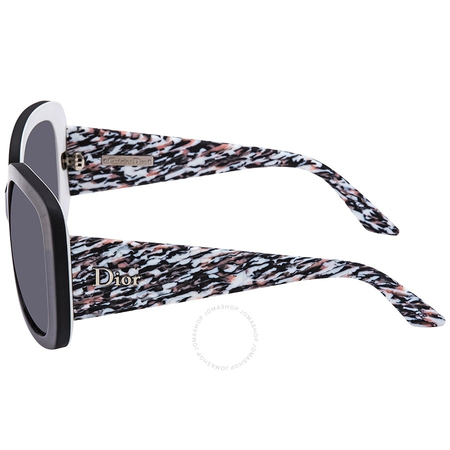 Dior Ladylady Grey Gradient Rectangular Ladies Sunglasses DIORLADYLADY1D HEE56WJ 56 DIORLADYLADY1D HEE56WJ 56