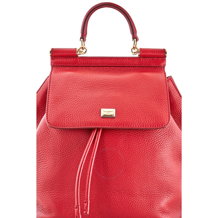 Dolce and Gabbana Dolce & Gabbana Ladies Backpack Red Backpack Sicily Med Deer BB6036 A8034 87515