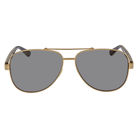 Gucci Gucci Grey Aviator Men's Sunglasses GG0528S 006 63 GG0528S 006 63