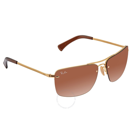 Ray Ban Brown Gradient Rectangular Unisex Sunglasses RB3607 001/13 61 RB3607 001/13 61