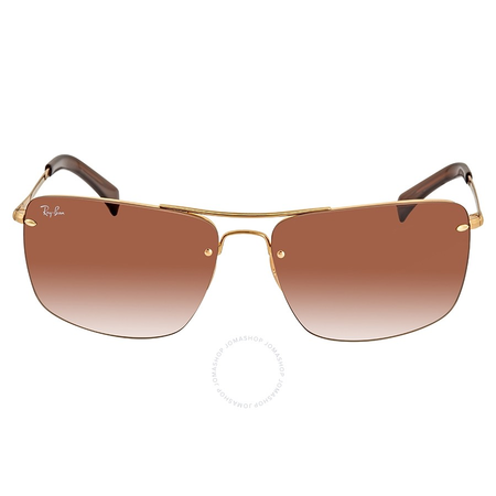 Ray Ban Brown Gradient Rectangular Unisex Sunglasses RB3607 001/13 61 RB3607 001/13 61