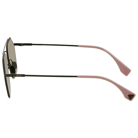 Fendi Gray Ivory Mirror Rectangular Men's Sunglasses FFM0022S01ED56
