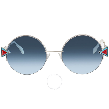 Fendi Khaki Aqua Round Ladies Sunglasses FF 0243/F/S FF 0243/F/S SCB55NE