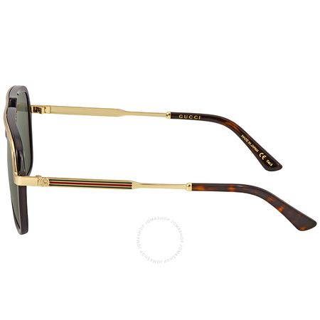 Gucci Green Square Sunglasses GG0200S 001 57 GG0200S 001 57