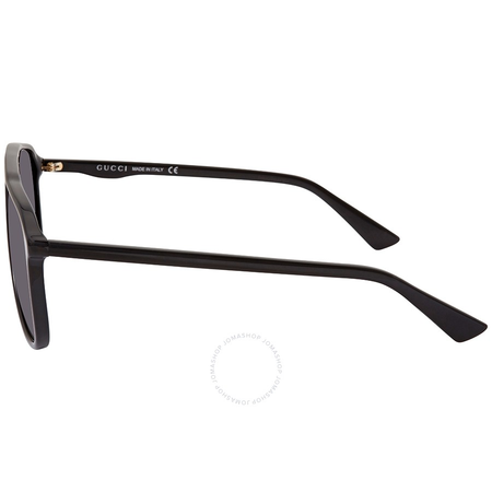 Gucci Grey Rectangular Men's Sunglasses GG0262S 001 58 GG0262S 001 58