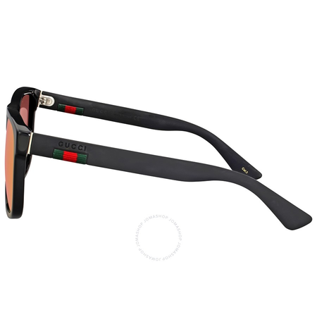 Gucci Red Mirror Square Sunglasses GG0010S-002 58