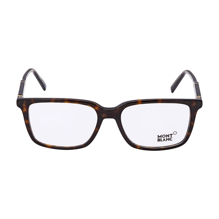 Montblanc Dark Havana Men's Square Eyeglasses MB0741-D 052 56