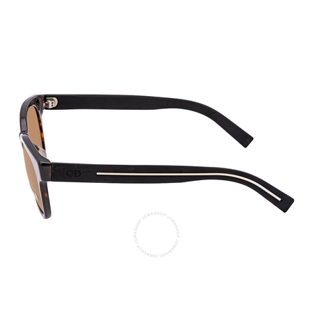 Dior Blacktie Brown Round Men's Sunglasses BLACKTIE182FS M6152IG 52 BLACKTIE182FS M6152IG 52