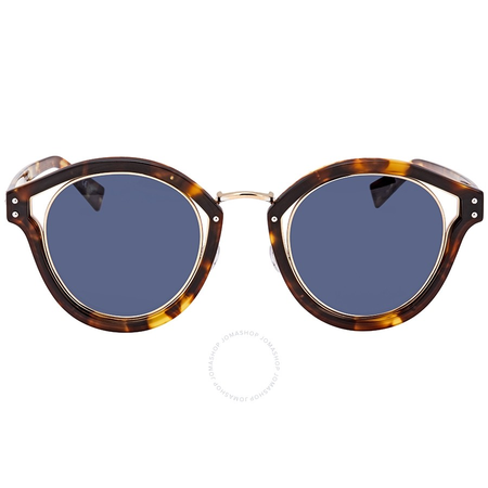 Dior Elliptic Blue Round Ladies Sunglasses DIORELLIPTIC TZ8/KU 48 DIORELLIPTIC TZ8/KU 48
