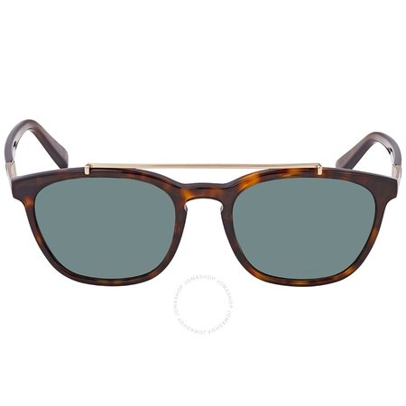 Ermenegildo Zegna Green Polarized Square Men's Sunglasses EZ004452R53