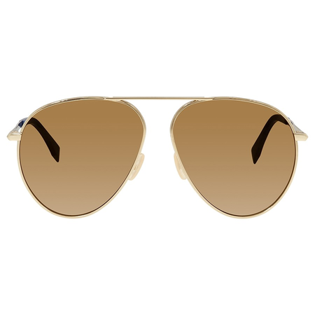 Fendi Fendi Around Brown Aviator Men's Sunglasses FFM0028SJ5GET61 FFM0028SJ5GET61