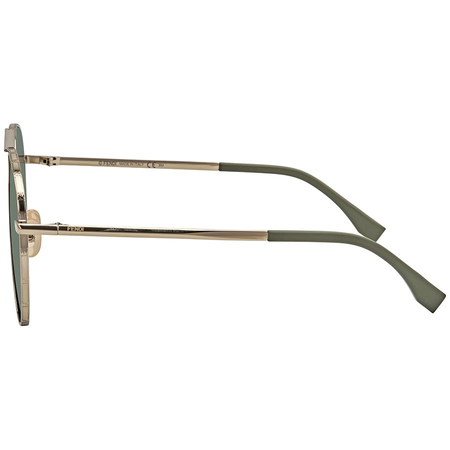 Fendi Fendi Around Green Aviator Men's Sunglasses FFM0028S3YGQT61 FFM0028S3YGQT61