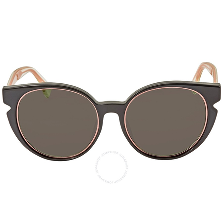 Fendi Lines Brown Cat Eye Ladies Sunglasses FF 0142/F/S N7A/X1 -55 FF 0142/F/S N7A/X1 -55