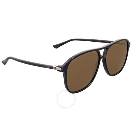 Gucci Black Aviator Sunglasses GG0016S 001 58