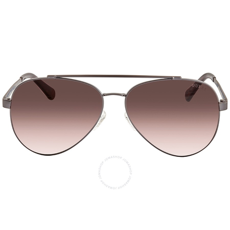 Guess Brown Gradient Aviator Unisex Sunglasses GU691809F59