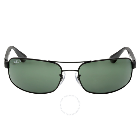 Ray Ban Ray-Ban 61 mm Sunglasses - Black / Polarized Green Classic G-15 RB3445 002/58 61-17