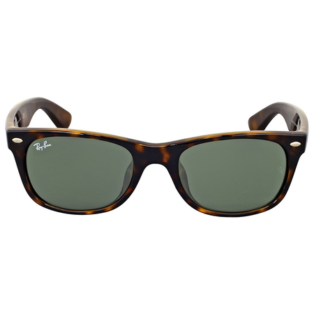 Ray Ban Ray-Ban New Wayfarer Classic Alternate Fit Green Lens Sunglasses RB2132F 902 52